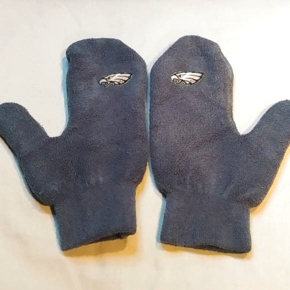 VINTAGE 90s Philadelphia Eagles Mittens/Gloves - Size L - Picture 1 of 4